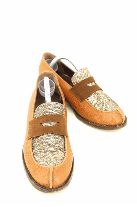 Jacques Morgau ジャックモーガン レザー切り替え ローファー レディース シューズ ブランド古着買取販売バズストア