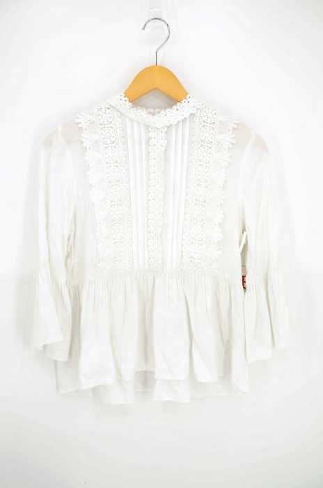 ZARA WOMAN （ザラ ウーマン） フリル装飾ブラウス レディース トップス