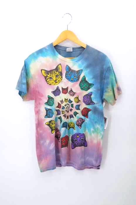 FRUIT OF THE LOOM（フルーツオブザルーム） タイダイ染め 猫プリントTシャツ レディース トップス