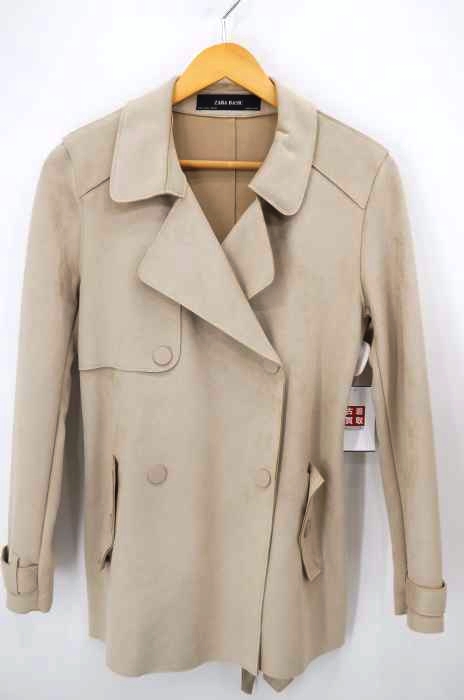 ZARA BASIC（ザラベーシック） フェイクスウェード ベルト付きスナップボタンコート レディース アウター
