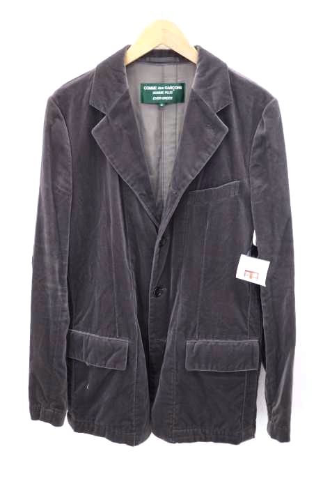 COMME des GARCONS HOMME PLUS EVER GREEN（コムデギャルソンオムプラスエバーグリーン） AD2005 ベロア4Bテーラードジャケット メンズ アウター