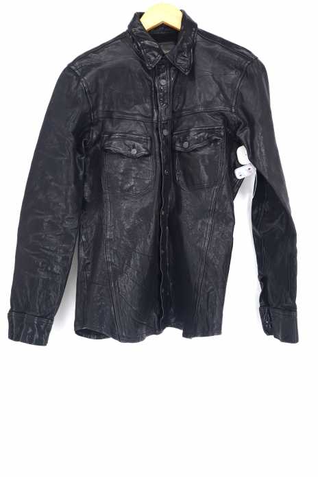 ISAMU KATAYAMA BACK LASH (イサムカタヤマ バックラッシュ) ジャパンショルダー製品染めシャツ レザーシャツ メンズ トップス