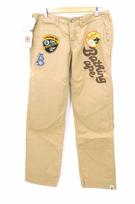 A BATHING APE(アベイシングエイプ) マルチロゴ ワッペン チノパンツ メンズ パンツ