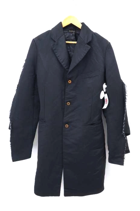 COMME des GARCONS（コムデギャルソン） AD2018 ポリエステル 切りっぱなし加工ロング3Bジャケット レディース アウター
