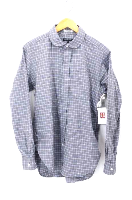 Engineered Garments（エンジニアードガーメンツ） 丸襟チェック柄長袖シャツ メンズ トップス