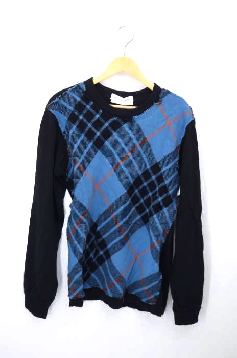 COMME des GARCONS SHIRT（コムデギャルソンシャツ） チェック柄ドッキングニット メンズ トップス