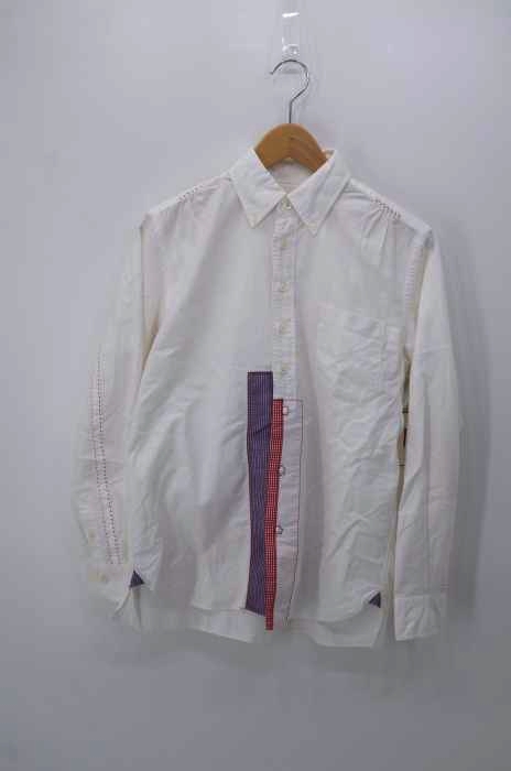 JUNYA WATANABE COMME des GARCONS MAN(ジュンヤワタナベコムデギャルソンマン) AD2009 ステッチデザイン パッチワークオックスフォードシャツ メンズ トップス