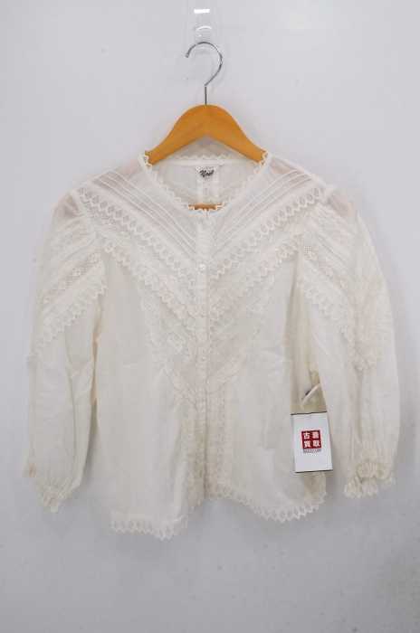 USED古着（ユーズドフルギ） カットワークボタンブラウス レディース トップス