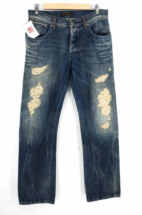 Nudie Jeans(ヌーディージーンズ) lab 7 リペア加工デニムパンツ メンズ パンツ