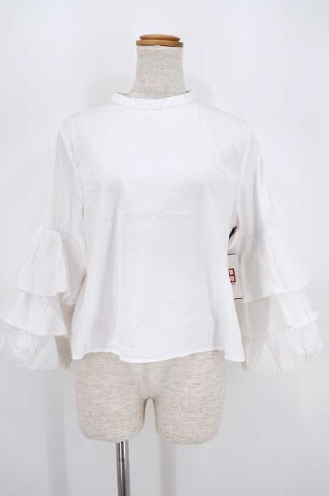 ZARA BASIC （ザラベーシック） 袖フリルプルオーバー レディース トップス