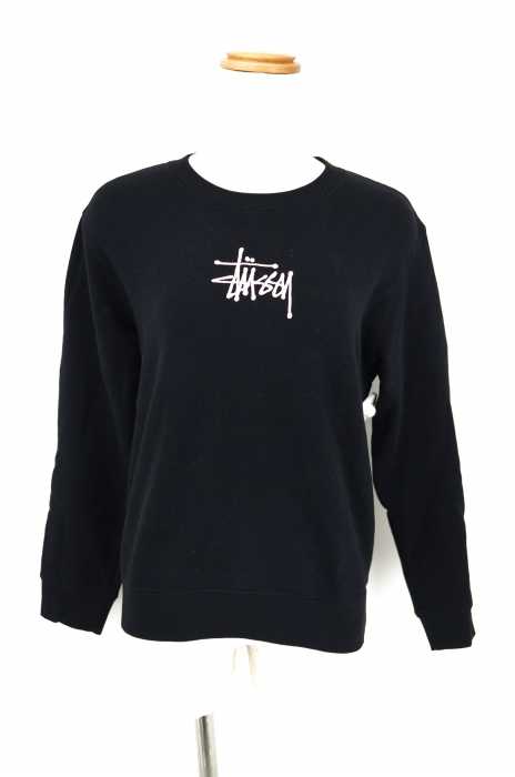 STUSSY (ステューシー) Logo Crew ロゴ刺繍入りスウェット レディース トップス