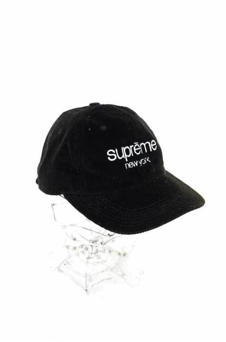 Supreme (シュプリーム) Corduroy Classic Logo 6-Panel Cap クラシックロゴ刺繍 コーデュロイキャップ メンズ 帽子