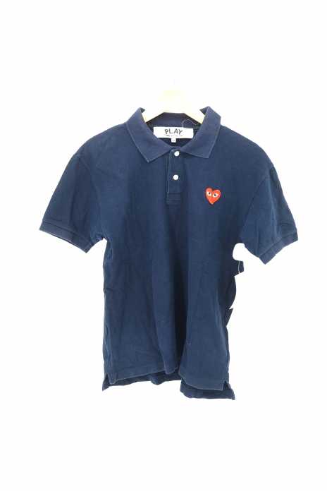 PLAY COMME des GARCONS （プレイコムデギャルソン） AD2014 ロゴワッペン半袖ポロシャツ メンズ トップス