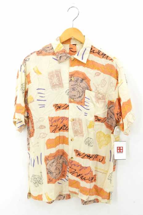 USED古着  （ユーズドフルギ） 総柄本袖ボタンシャツ メンズ トップス