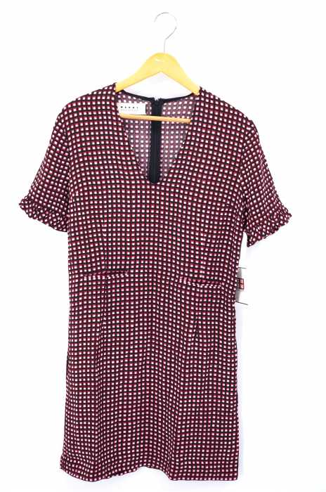 MARNI（マルニ） バックジップVネックシフォンワンピース レディース ワンピース