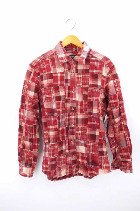Eddie Bauer （エディーバウアー） チェック柄パッチワークボタンシャツ メンズ トップス