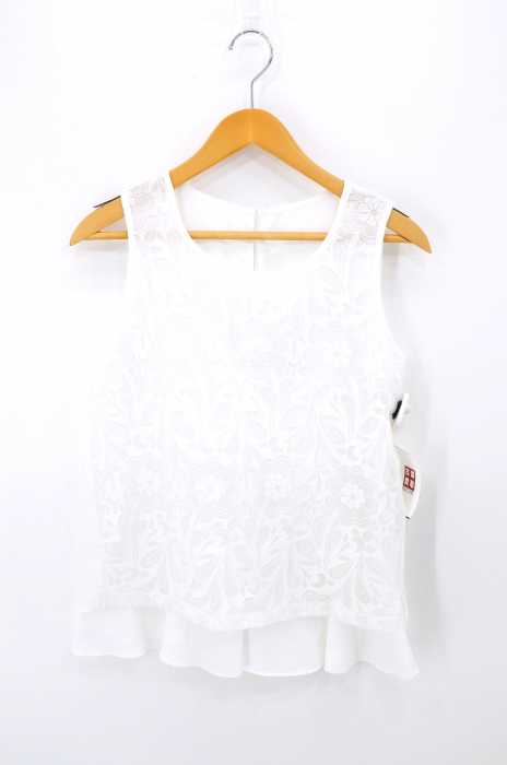SIMPLICITE （シンプリシテェ） レースシフォンタンクトップ レディース トップス