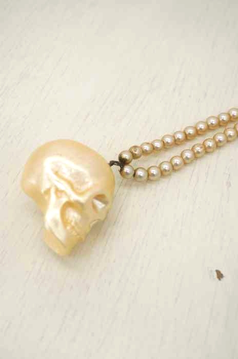 les bijoux de sophie（レ ビジュードソフィー） スカルトップパールネックレス メンズ アクセサリー