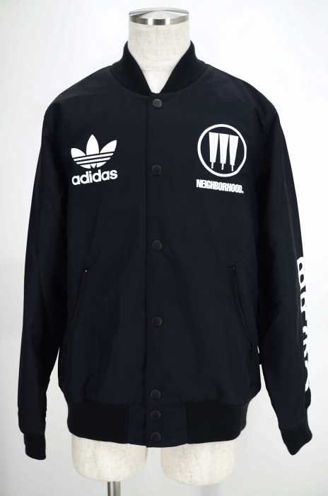 NEIGHBORHOOD × adidas(ネイバーフッド×アディダス) nh stadium jack 袖ロゴナイロンスタジャン メンズ アウター
