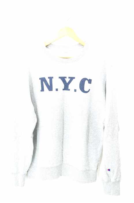 Champion (チャンピオン) プリント クルーネック スウェット メンズ トップス