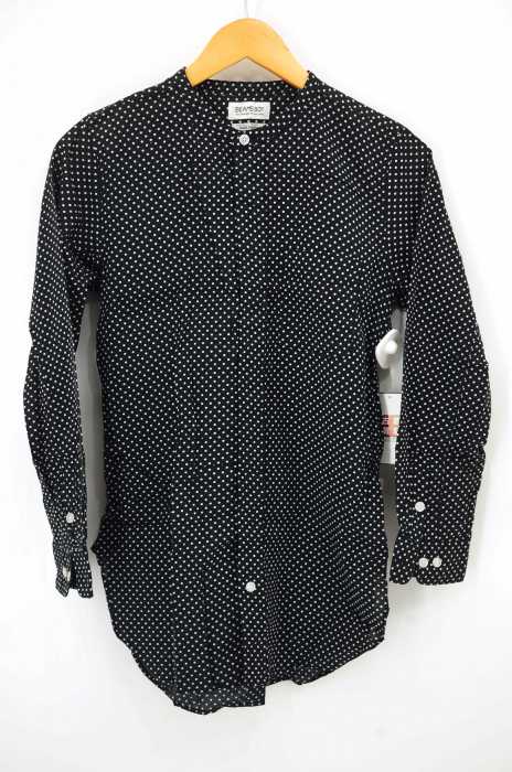 BEAMS BOY （ビームスボーイ） ドット柄バンドカラーシャツ レディース トップス