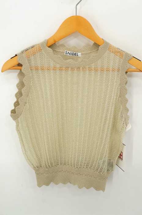snidel (スナイデル) 19SS シアーラメニットノースリニットトップス レディース トップス