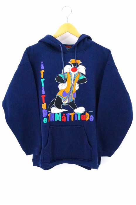 GARMENT GRAPHICS(フルギ) 90年代 キャラクタープリントプルオーバーパーカー レディース トップス