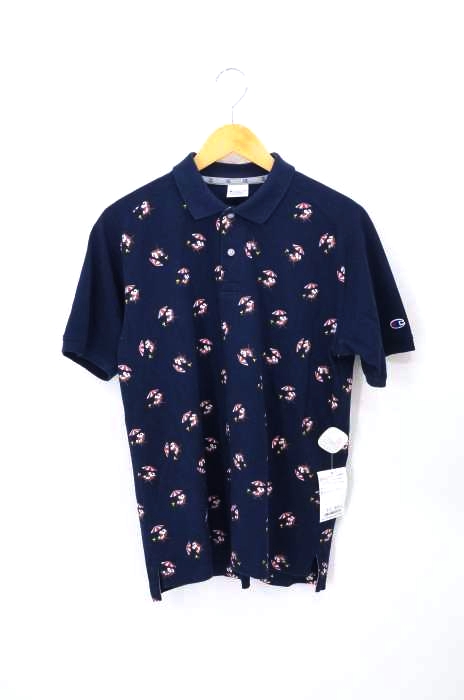 Champion(チャンピオン) 別注 キャラクターコラボリゾート 総柄ポロシャツ メンズ トップス