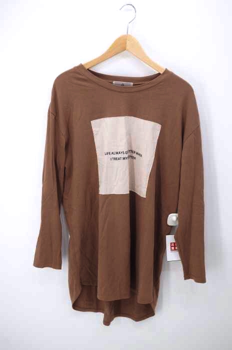 laymee（レイミー） ロゴワッペン装飾 クルーネック ロングスリーブシャツ メンズ トップス