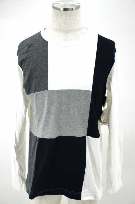 COMME des GARCONS HOMME （コムデギャルソンオム） AD2008 パッチワークロングスリーブTシャツ メンズ トップス