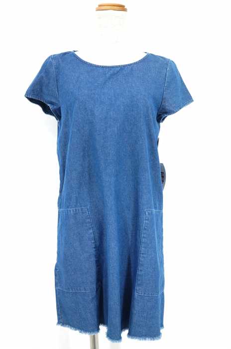 ZARA TRF （ザラティーアールエフ） バックジップフリンジデニムワンピース レディース ワンピース