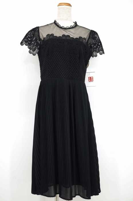 Zara Basic ザラベーシック プリーツ切替フラワーレースワンピース レディース ワンピース ブランド古着買取販売バズストア