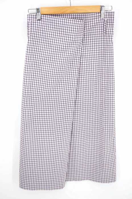 ZARA WOMAN (ザラ ウーマン) ギンガムチェック柄 ベルト付きラップスカート レディース スカート