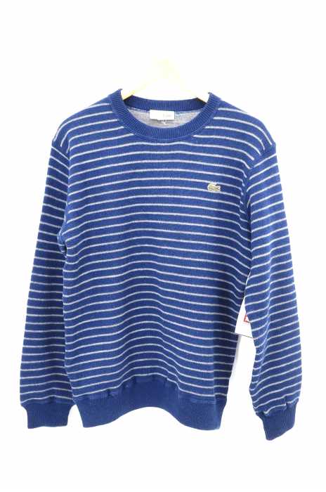 LACOSTE （ラコステ） ボーダー柄クルーネックニット メンズ トップス