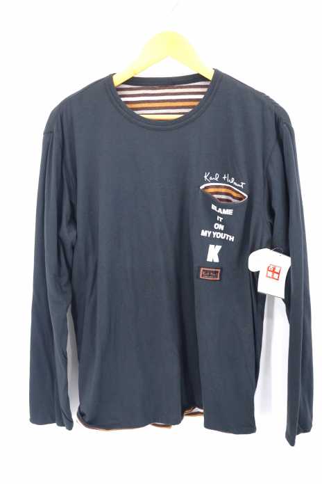 Karl Helmut(カールヘルム) リバーシブル ボーダー柄カットソー メンズ トップス