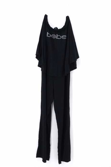 BEBE(ベベ) ロゴ装飾 チューブトップ オールインワン レディース オールインワン