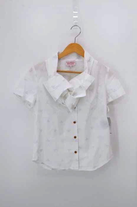 Vivienne Westwood RED LABEL(ヴィヴィアンウエストウッドレッドレーベル) オーブ柄 リボンブラウス レディース トップス