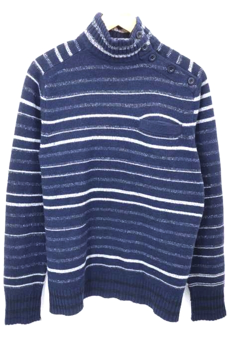 Sacai（サカイ） プルオーバーボーダーハイネックニット メンズ トップス