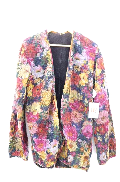 USED古着(ユーズドフルギ) OLD 花柄 シースルーキルティングジャケット レディース アウター