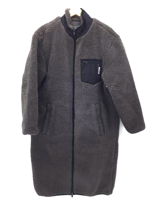 GUESS（ゲス） Boa Padding Zip-Up Long Jacket メンズ アウター
