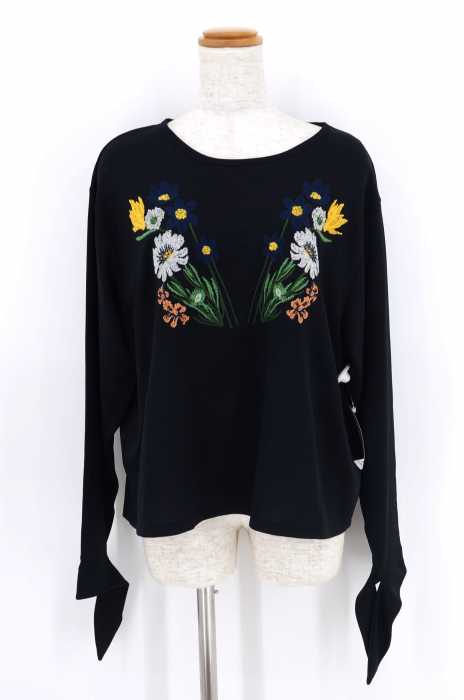 ZARA (ザラ) フラワー刺繍トップス レディース トップス