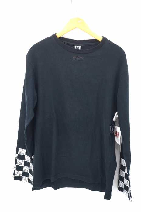 MYne（マイン） チェックスリーブロングスリーブTシャツ CHECKER SLEEVEL/S メンズ トップス