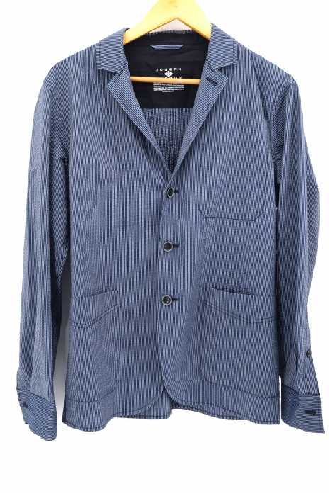JOSEPH ABBOUD（ジョセフアボード） シアサッカー ストライプ柄 3Bテーラードジャケット メンズ アウター