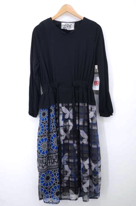 Scolar スカラー 切替総柄ワンピース レディース ワンピース ブランド古着買取販売バズストア