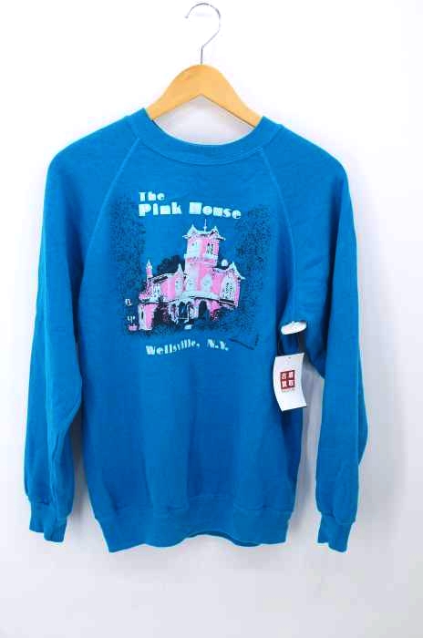 Hanes（ヘインズ） THE PINK HOUSEラバープリントクルーネックスウェット レディース トップス
