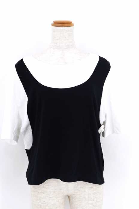 MM6 Maison Margiela (エムエムシックス メゾンマルジェラ) 16SS バイカラーカットソー レディース トップス