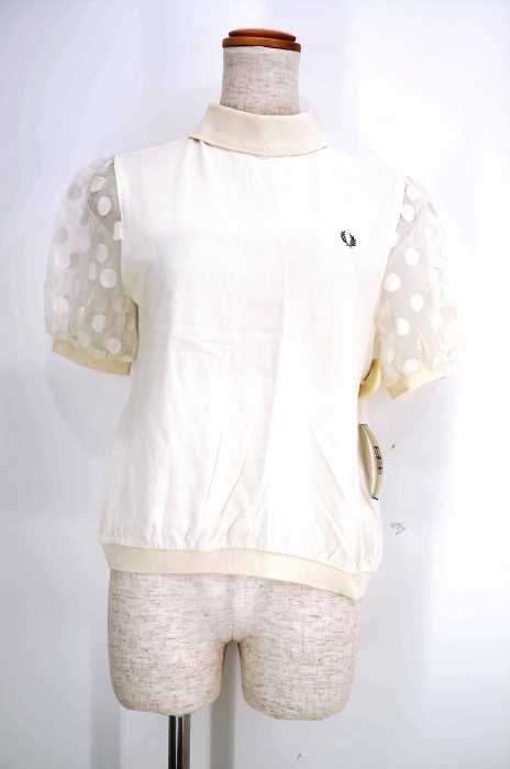 FRED PERRY （フレッドペリー） 袖レースコットンポロシャツ レディース トップス