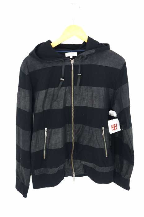 LANVIN en Bleu （ランバンオンブルー） 切替ボーダー フードパーカー メンズ トップス