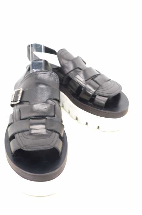 MM6 Maison Margiela （エムエムシックス メゾンマルジェラ） 厚底 レザーストラップサンダル レディース シューズ