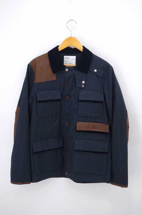 PINE（パイン） エルボーパッチ レザー切替 コットンジャケット メンズ 
